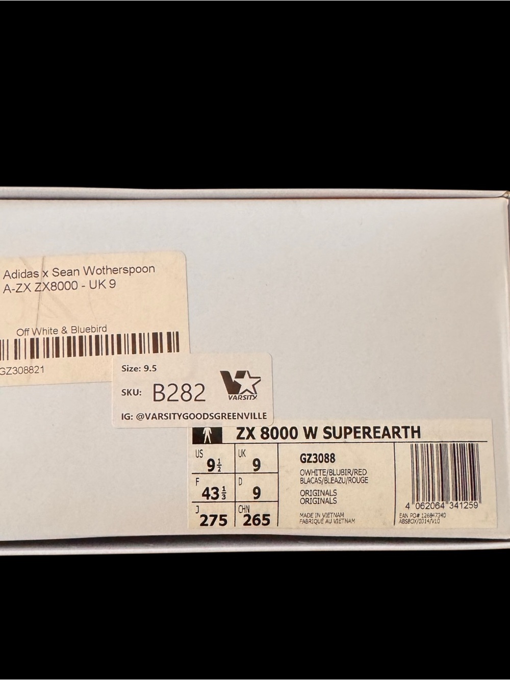 Size 9.5 - Sean Wotherspoon x adidas ZX 8000 A-ZX Series - SuperEarth - Picture 11 of 11